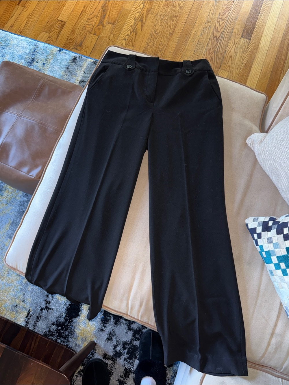 Larry Levine Black Wide-Leg Trousers